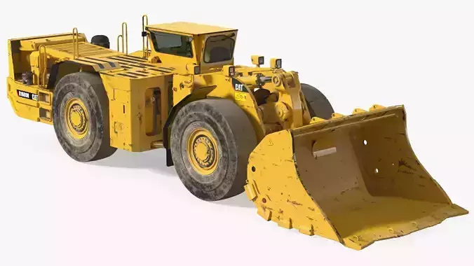 Mining Loader CAT R1600H Dirty Rigged 3D model