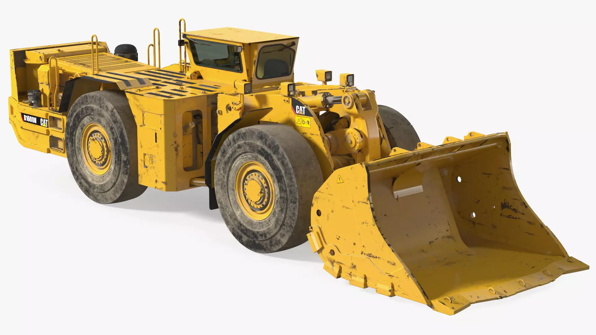 Mining Loader CAT R1600H Dirty Rigged 3D model_0