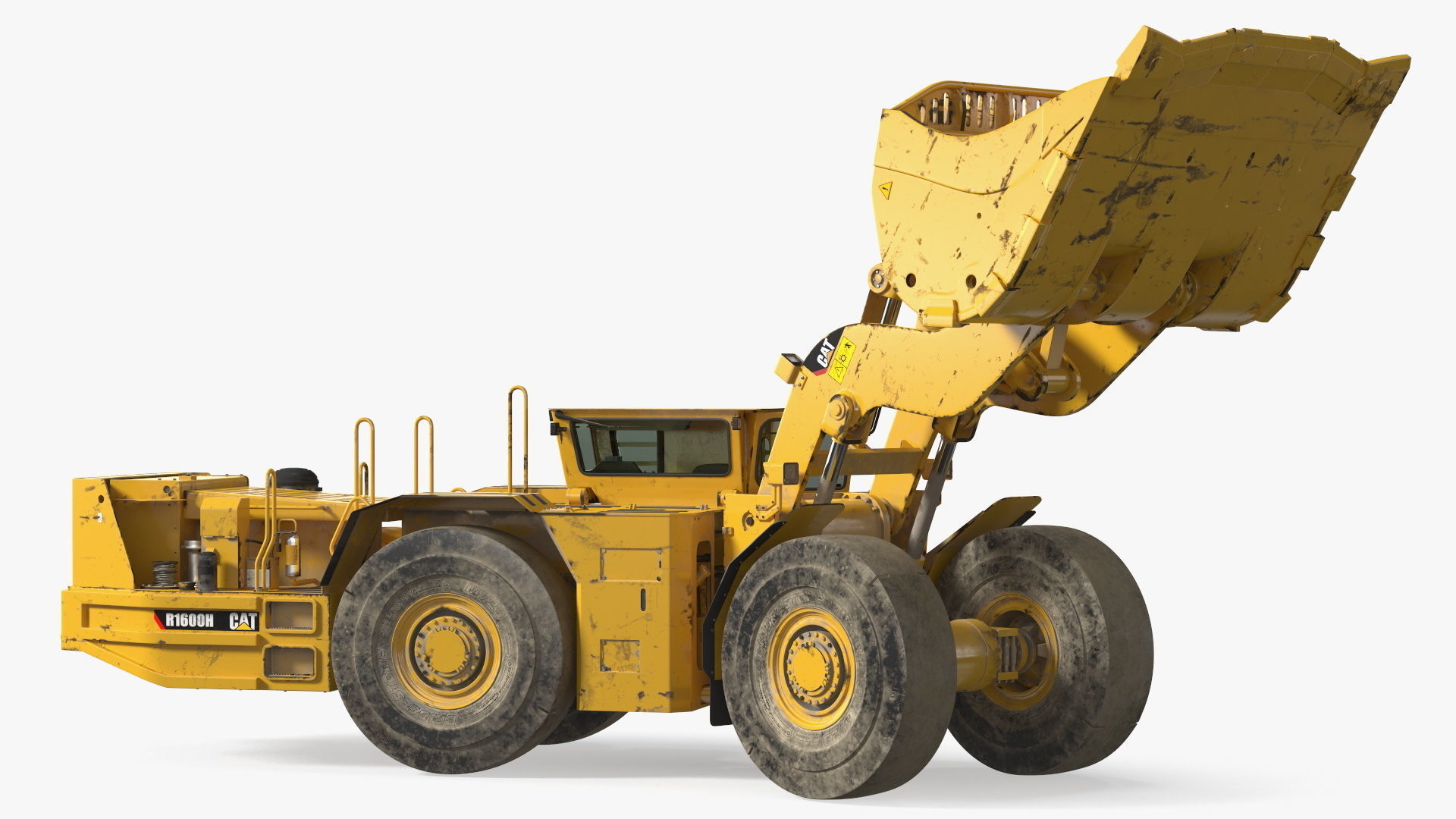 Mining Loader CAT R1600H Dirty Rigged 3D model_11