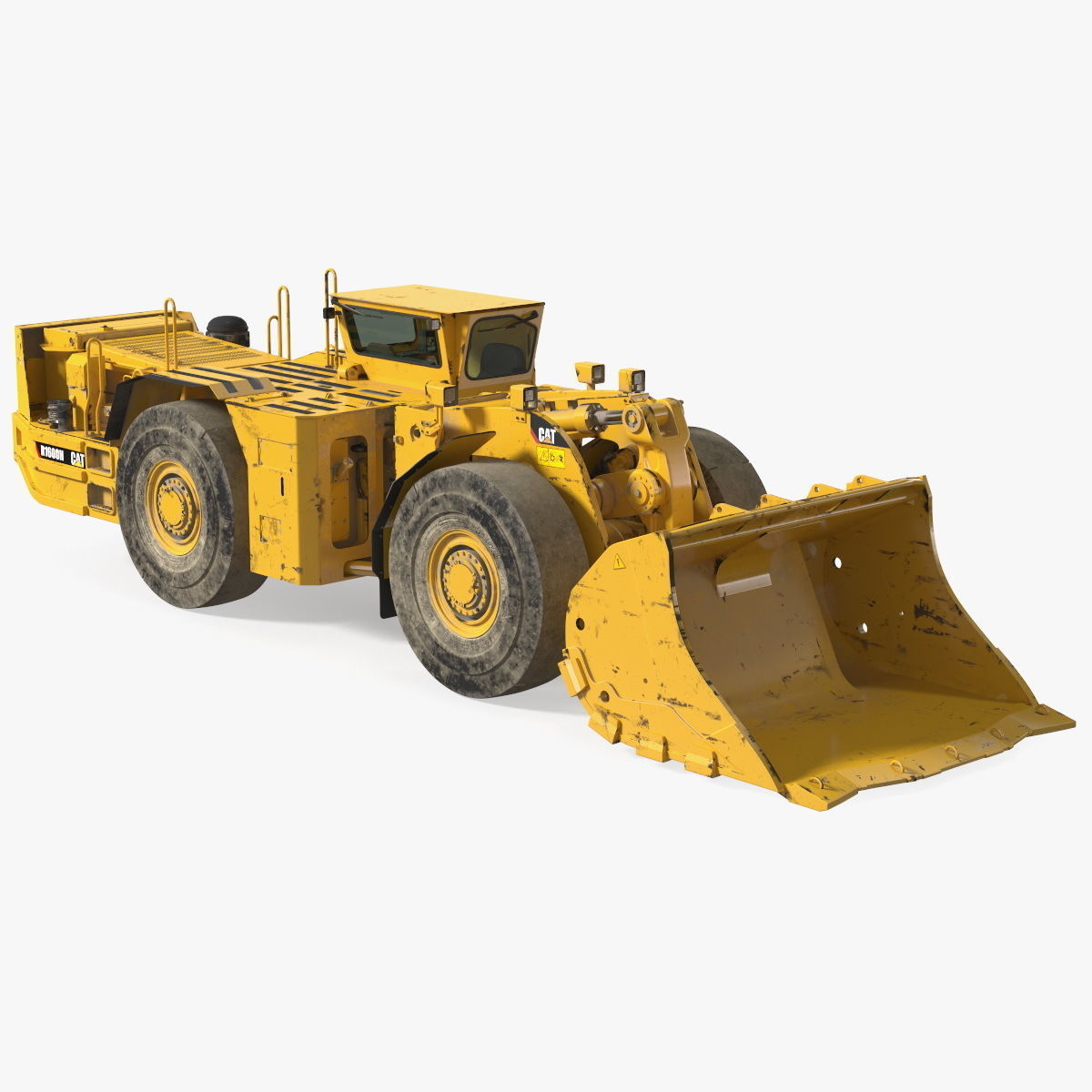 Mining Loader CAT R1600H Dirty Rigged 3D model_9