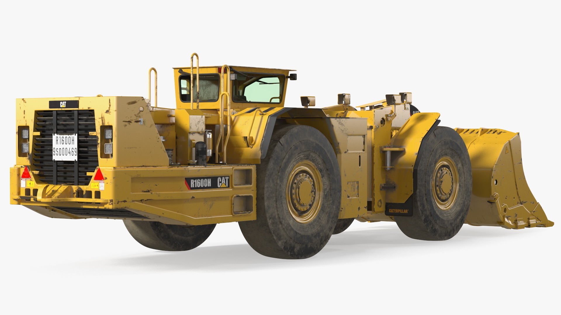 Mining Loader CAT R1600H Dirty Rigged 3D model_20