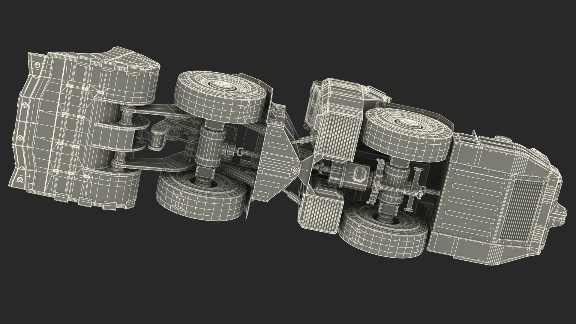 Mining Loader CAT R1600H Dirty Rigged 3D model_42