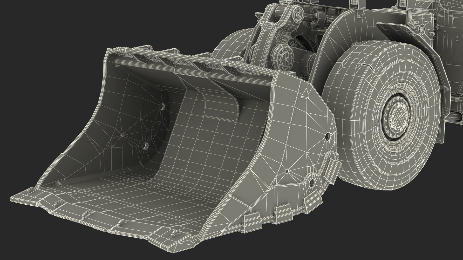 Mining Loader CAT R1600H Dirty Rigged 3D model_34