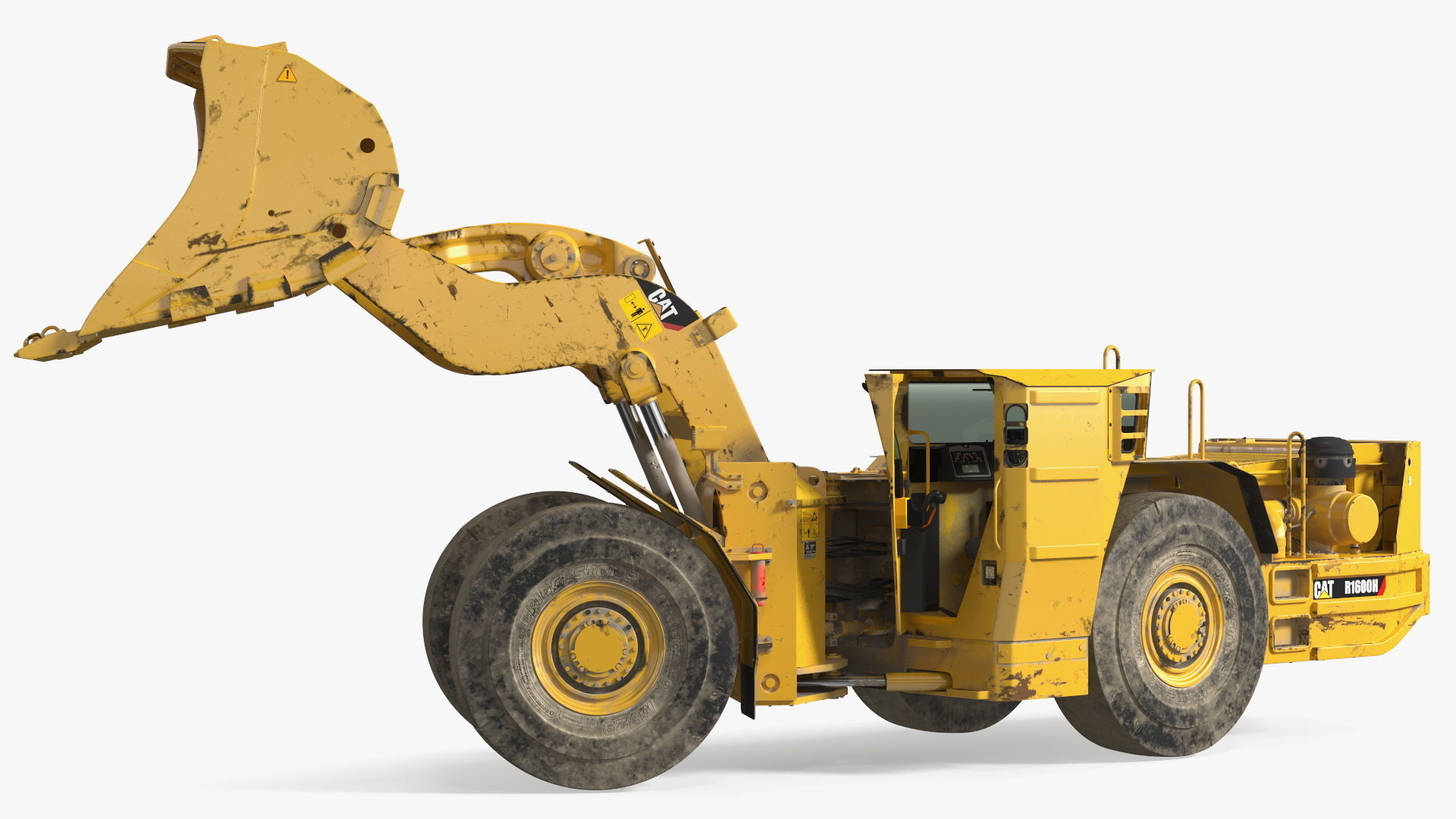 Mining Loader CAT R1600H Dirty Rigged 3D model_10