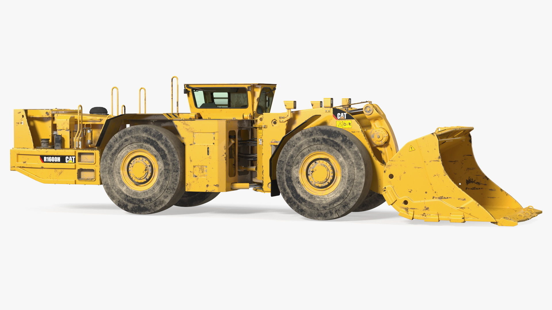 Mining Loader CAT R1600H Dirty Rigged 3D model_1