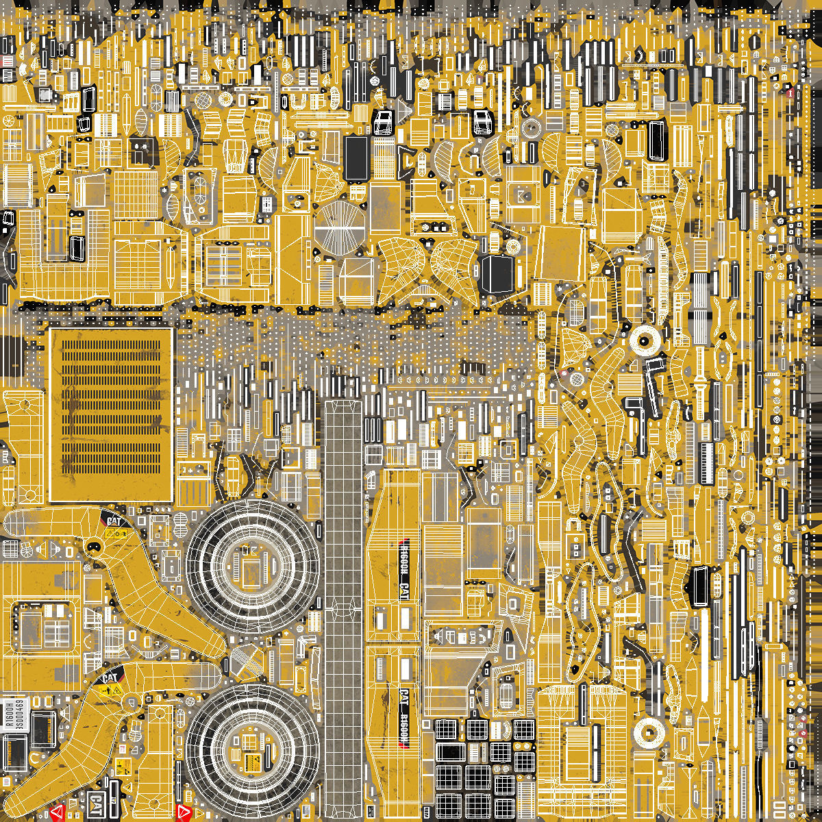 Mining Loader CAT R1600H Dirty 3D model_27