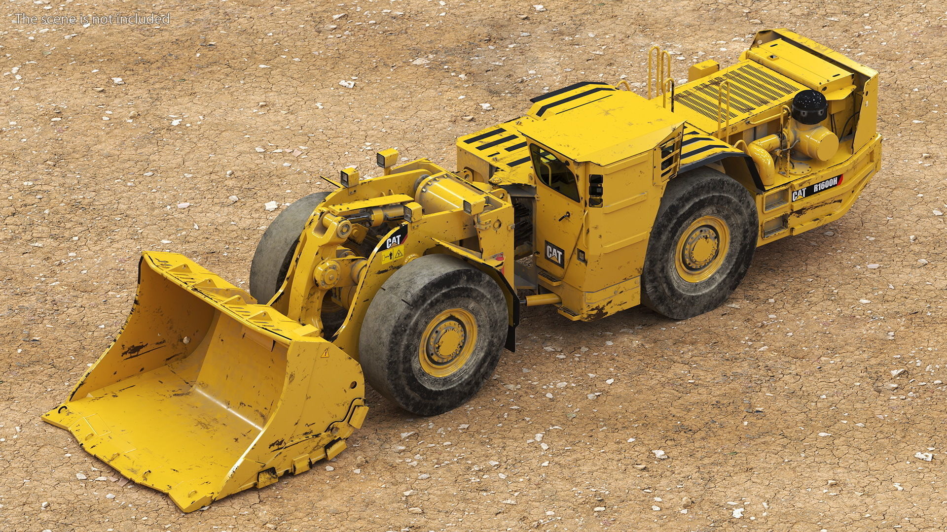 Mining Loader CAT R1600H Dirty 3D model_4