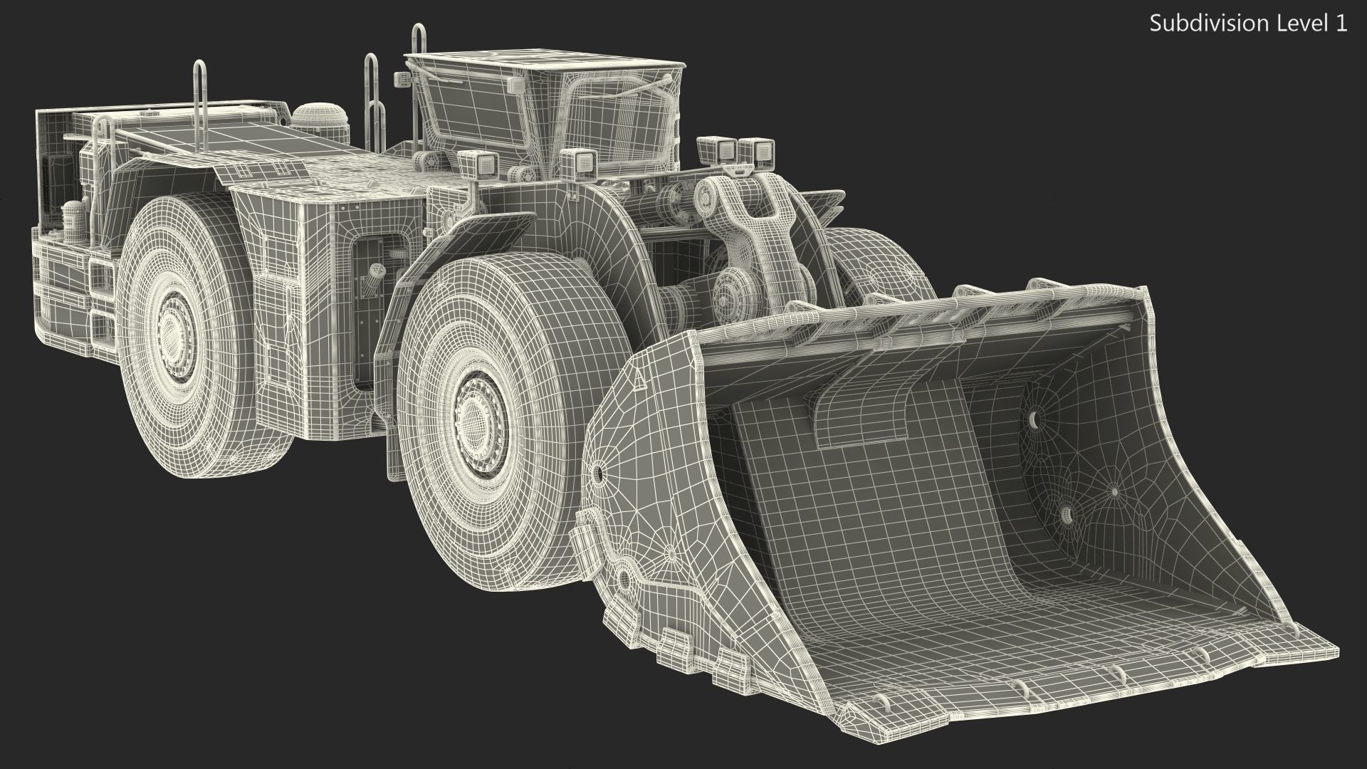 Mining Loader CAT R1600H Dirty 3D model_26
