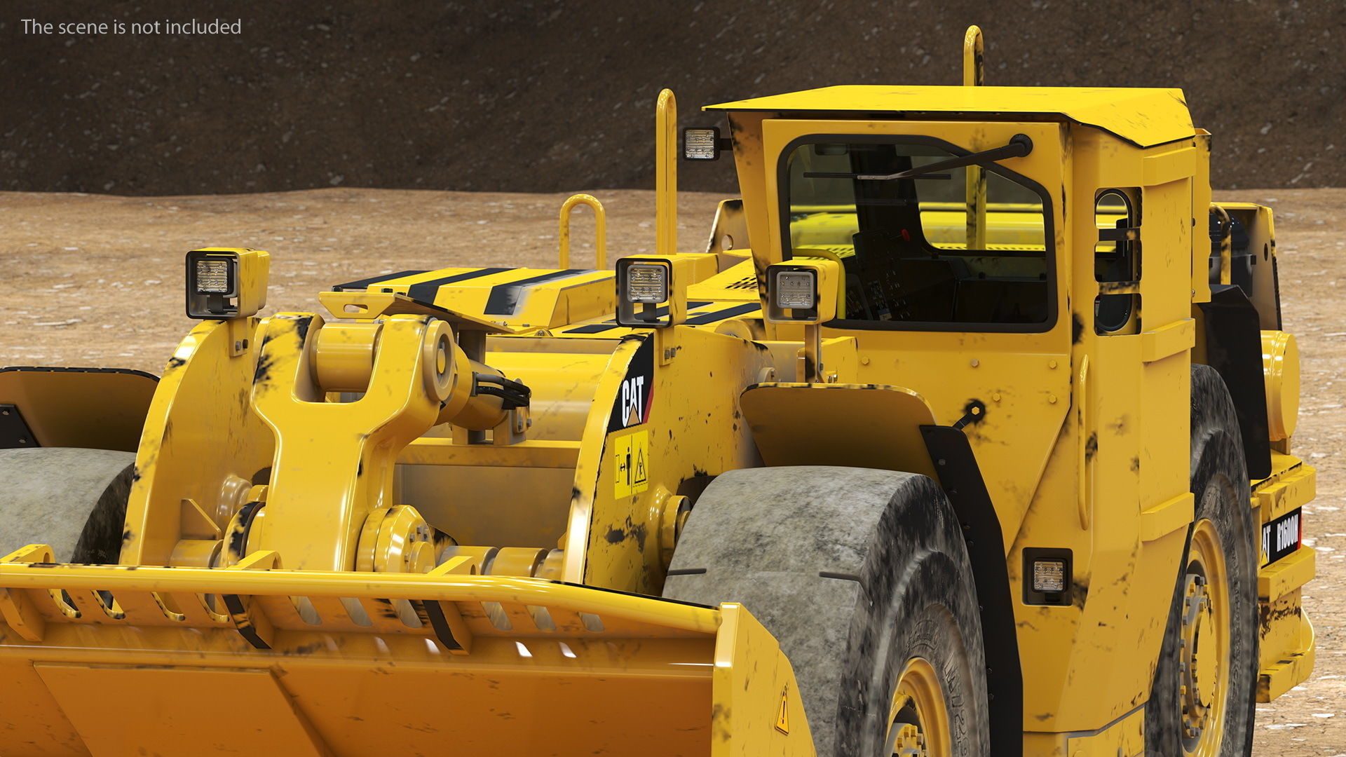 Mining Loader CAT R1600H Dirty 3D model_6