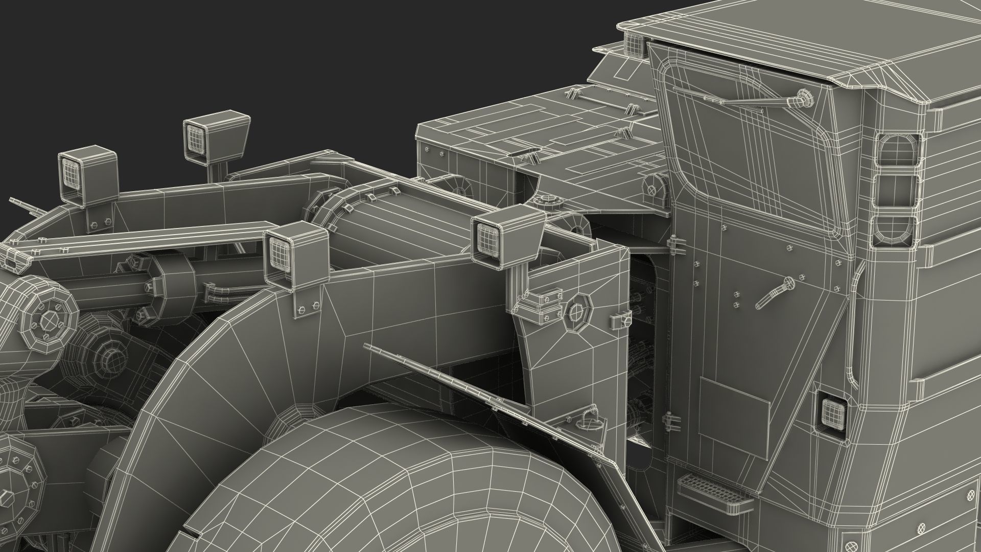 Mining Loader CAT R1600H Dirty 3D model_38