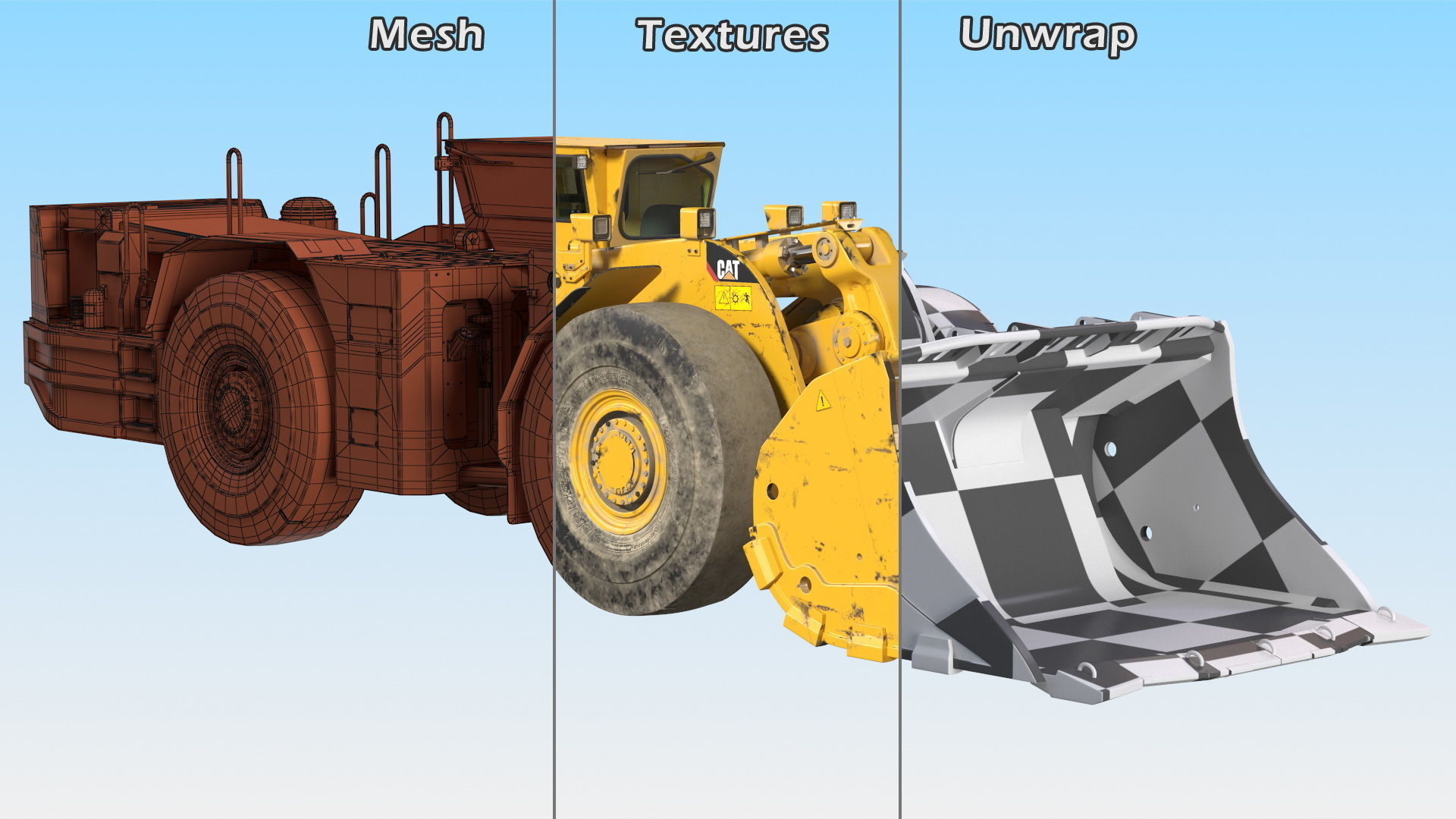 Mining Loader CAT R1600H Dirty 3D model_24