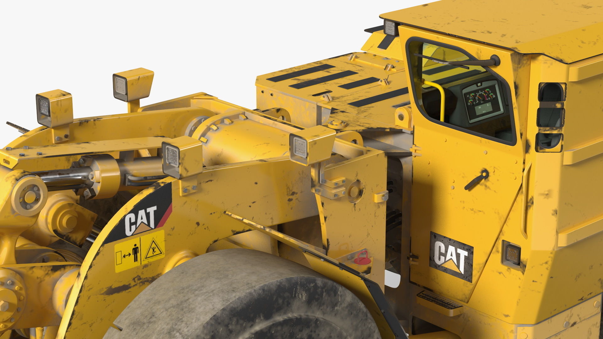 Mining Loader CAT R1600H Dirty 3D model_23