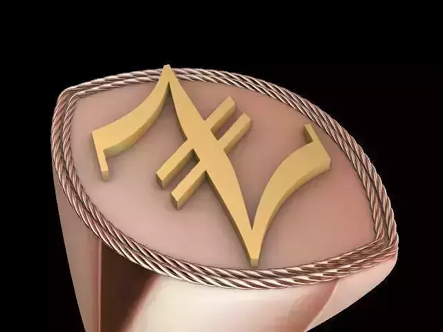z alphabet designer ring stl verified 