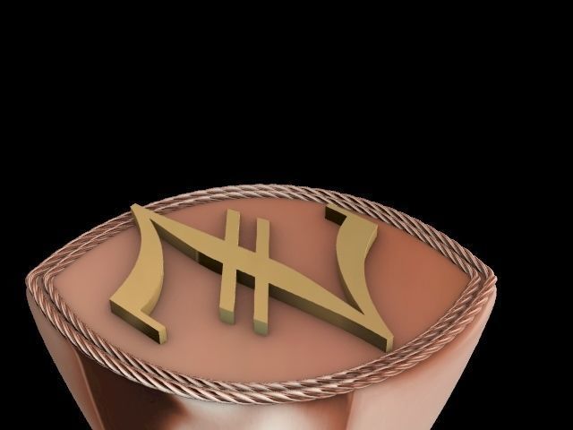 z alphabet designer ring stl verified 3D print model_4