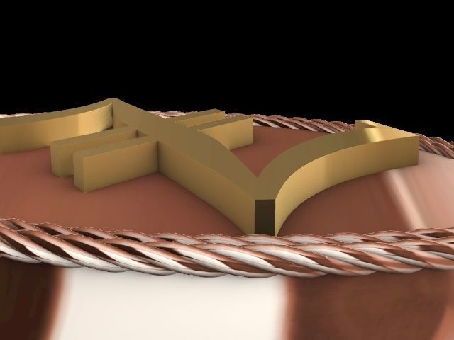 z alphabet designer ring stl verified 3D print model_7