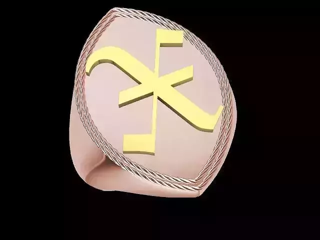 x alphabet designer ring stl verified 