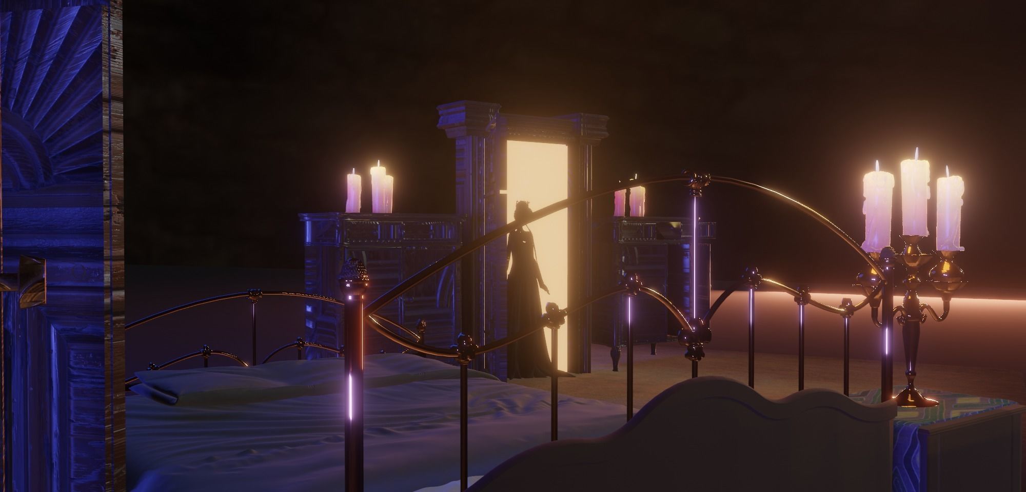 Horror Living Room - bedroom  Low-poly 3D model 3D model_5