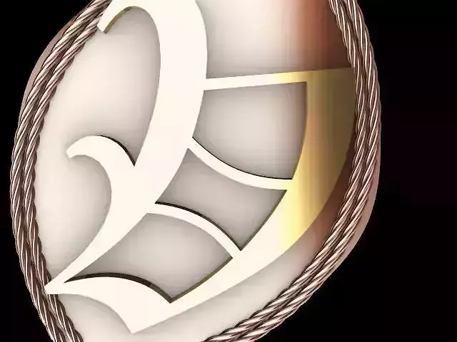 v alphabet designer ring stl verified 