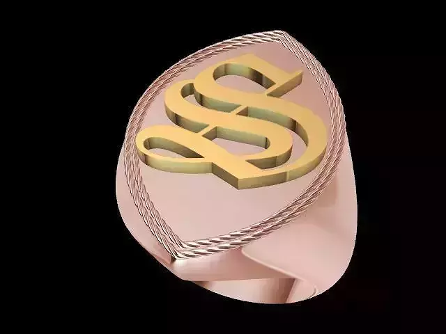 s alphabet designer ring stl verified 