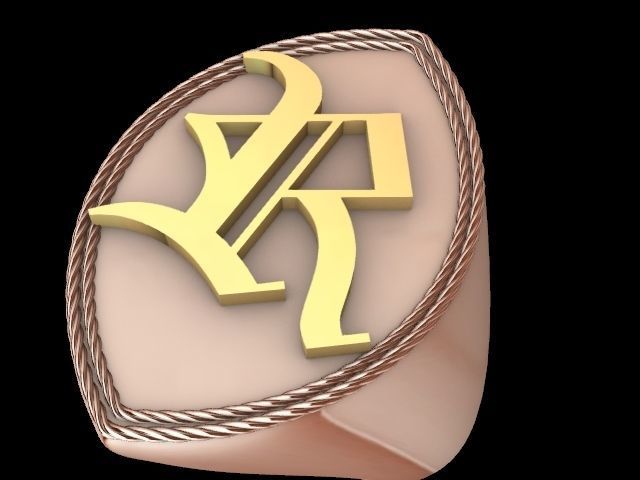 r alphabet ring stl ring verified 3D print model_3