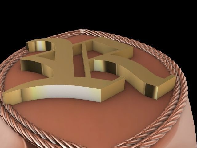 r alphabet ring stl ring verified 3D print model_10