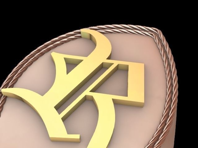 r alphabet ring stl ring verified 3D print model_8