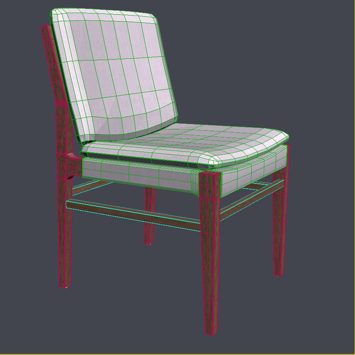 Grayson living four hands aya dining chair natural brown 3D model_7