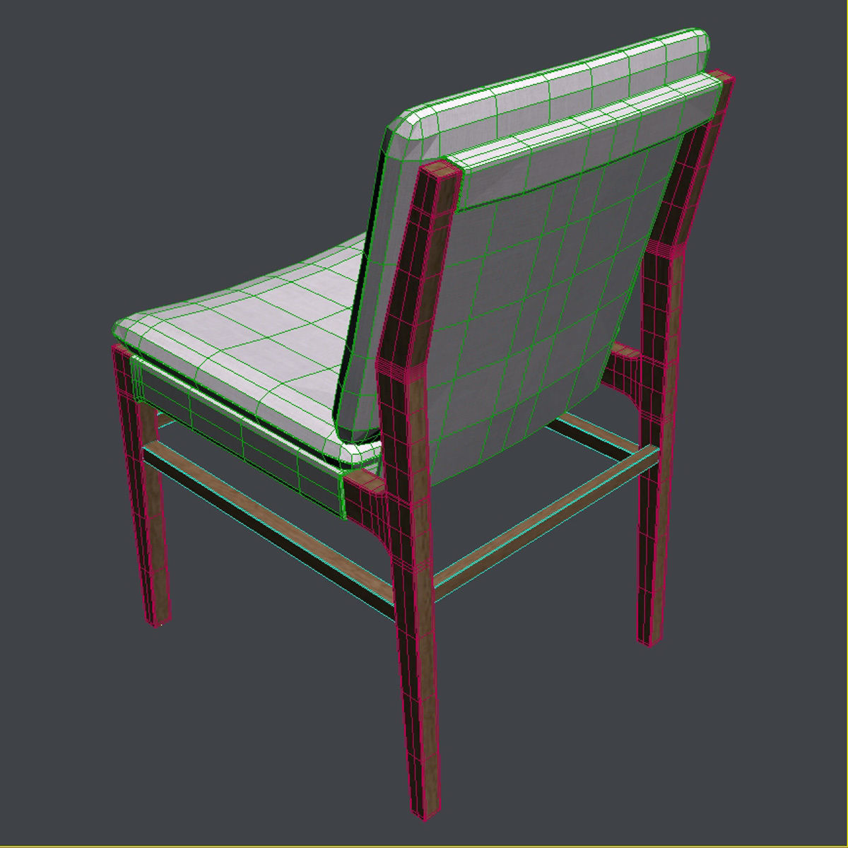 Grayson living four hands aya dining chair natural brown 3D model_6