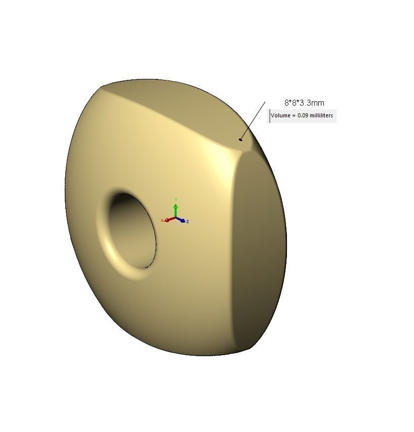Rounded square bead and bracelet charm sizes 5to8mm 3D print model_10