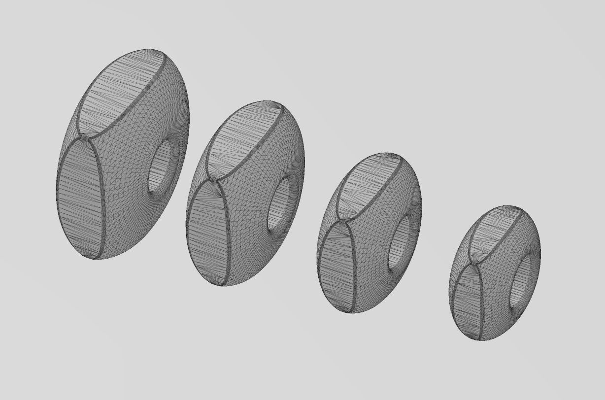 Rounded square bead and bracelet charm sizes 5to8mm 3D print model_12