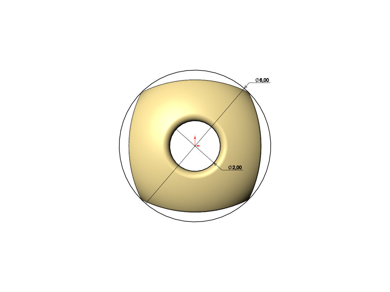 Rounded square bead and bracelet charm sizes 5to8mm 3D print model_7