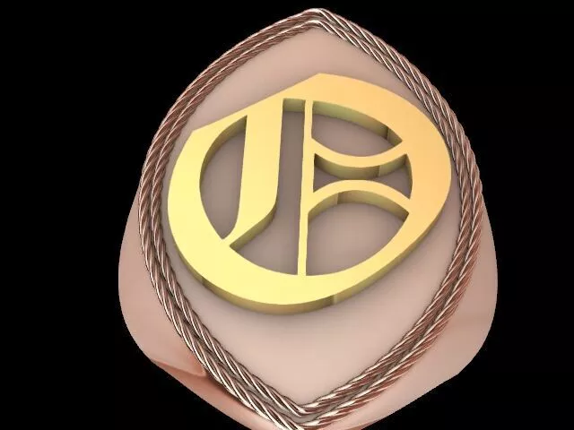 o alphabet ring stl verified 3D print model