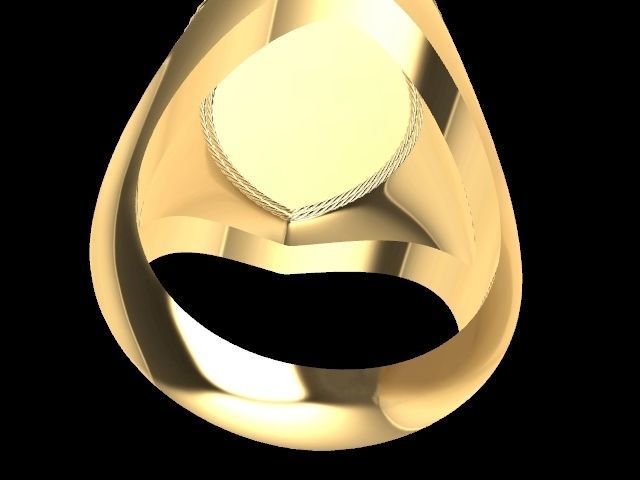 i alphabet ring stl verified  3D print model_5