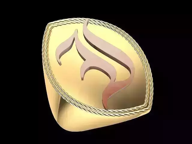 i alphabet ring stl verified 