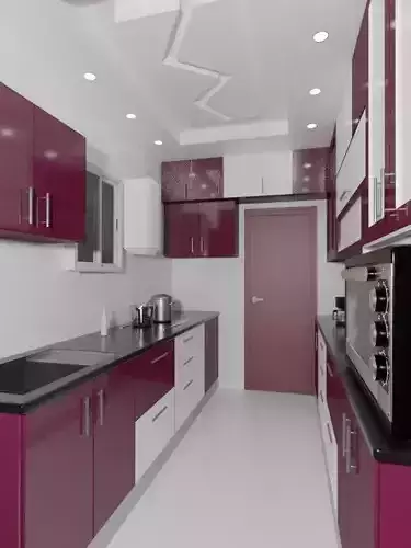 Purple Kitchen Interior