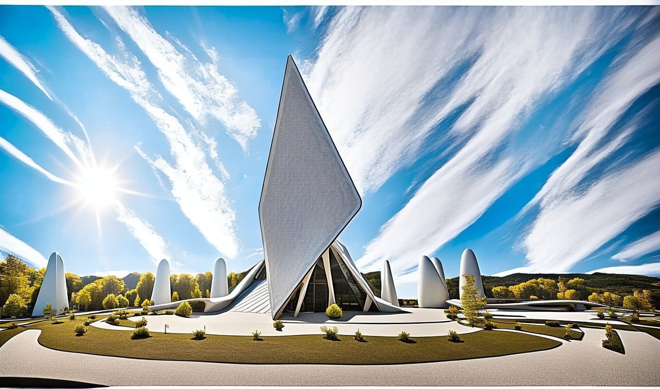 Office Building DECONSTRUCTIVISM 3D model Low-poly 3D model_4