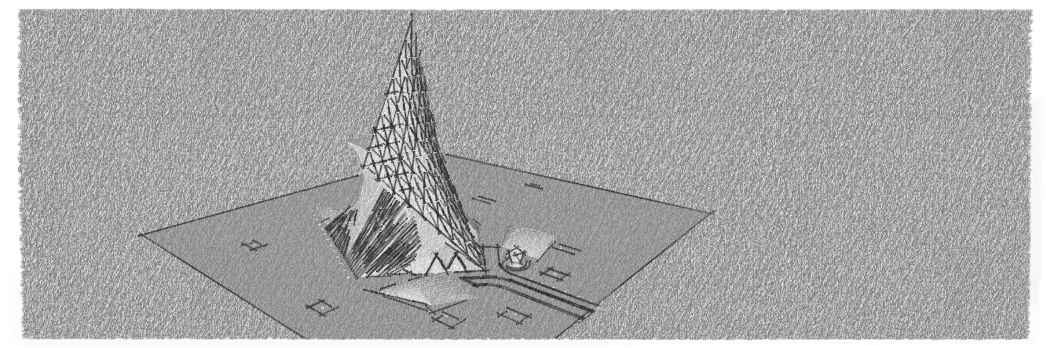 Office Building DECONSTRUCTIVISM 3D model Low-poly 3D model_8