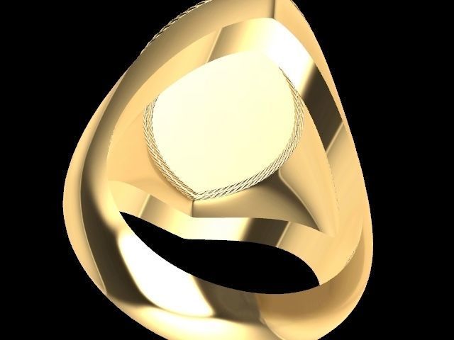 h alphabet designer Ring stl verified   3D print model_3