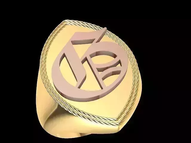 g alphabet ring stl verified 