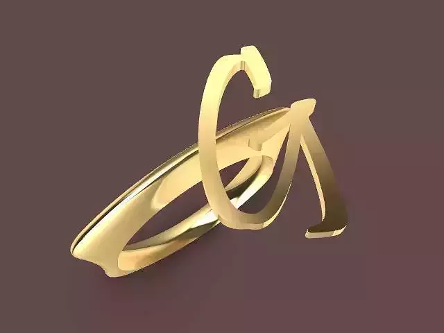 g alphabet ring stl verified 