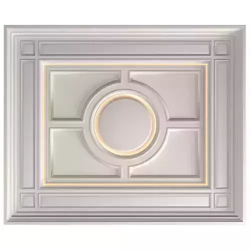 Modern coffered illuminated ceiling Art Deco style  3D model