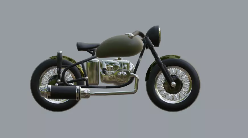 classic bike Low-poly 3D model