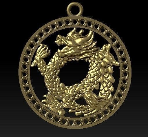 Dragon pendant 3D print model
