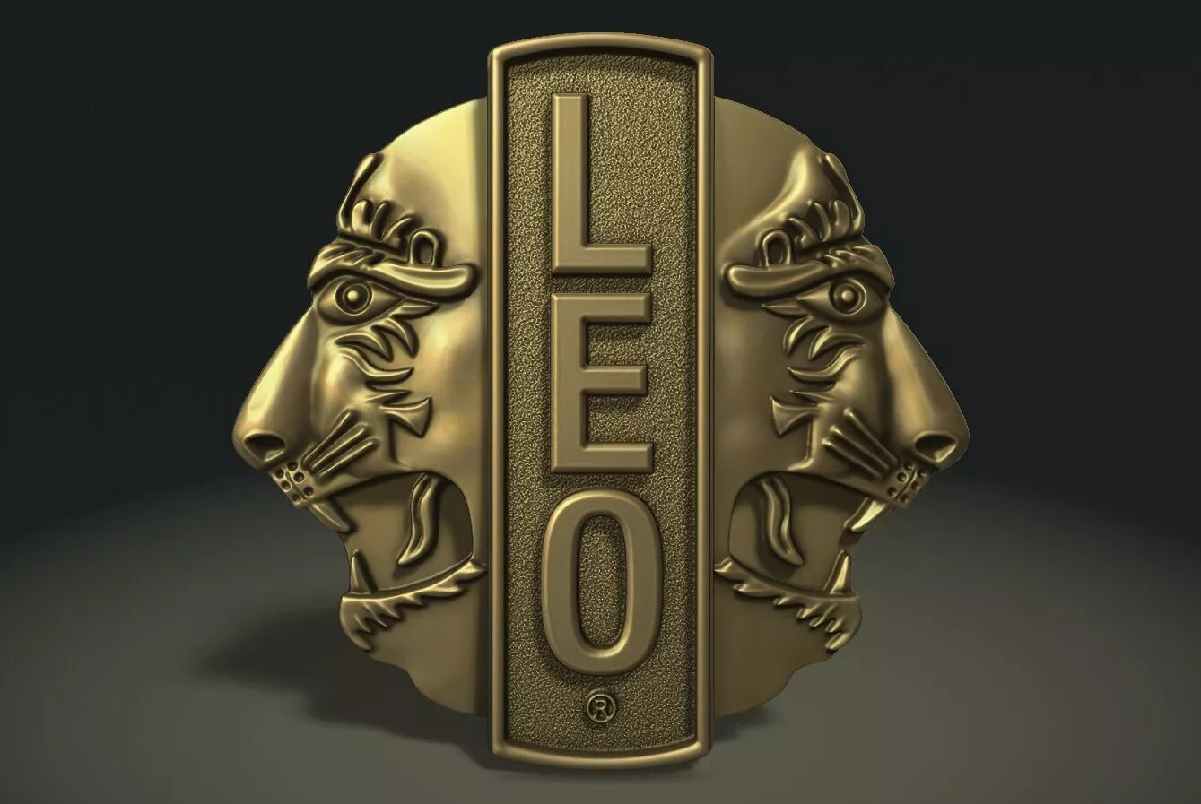 Lions club logo 3D print model