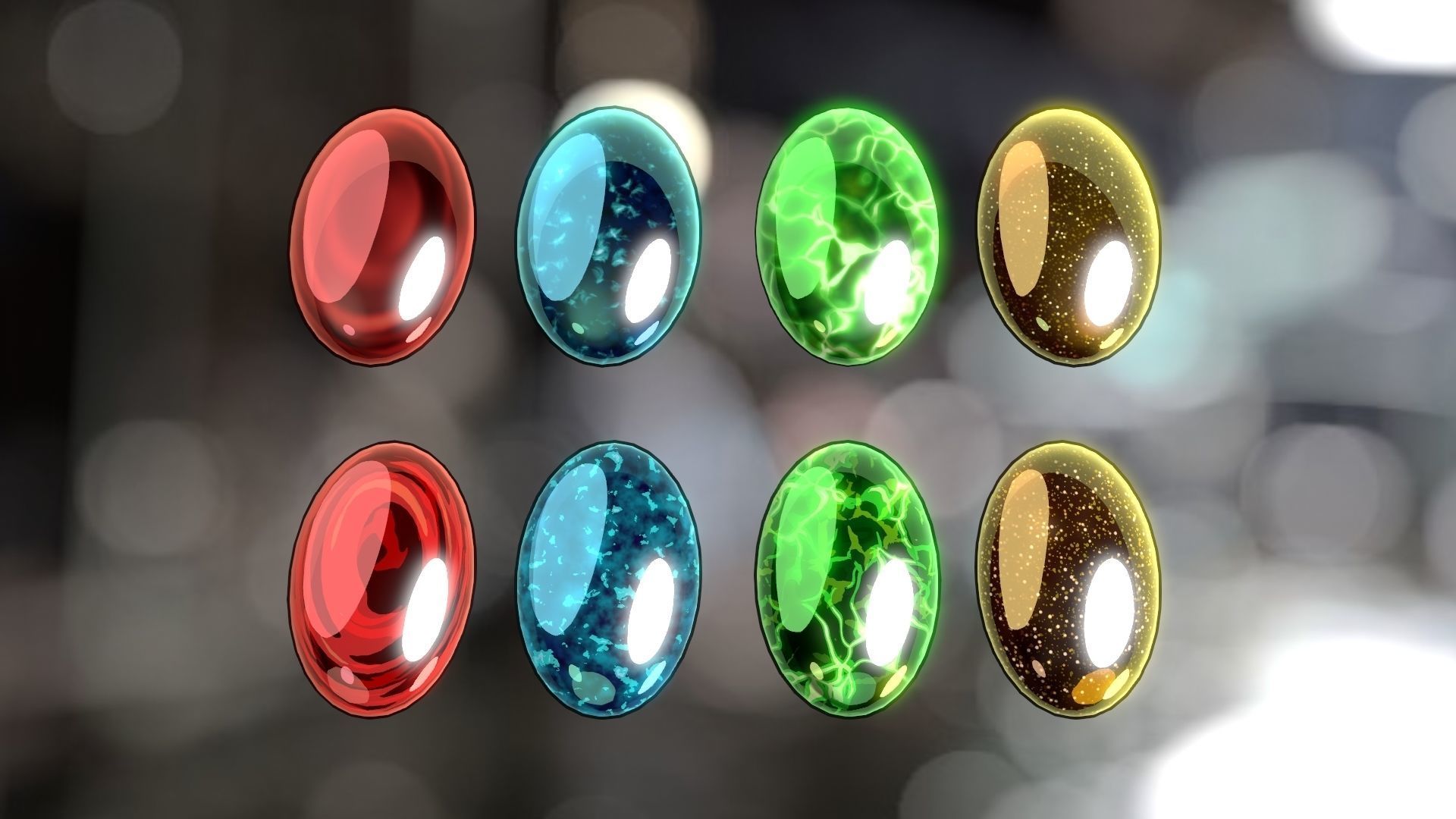 For Anime in Blender - Gems Shaders 3D model_4