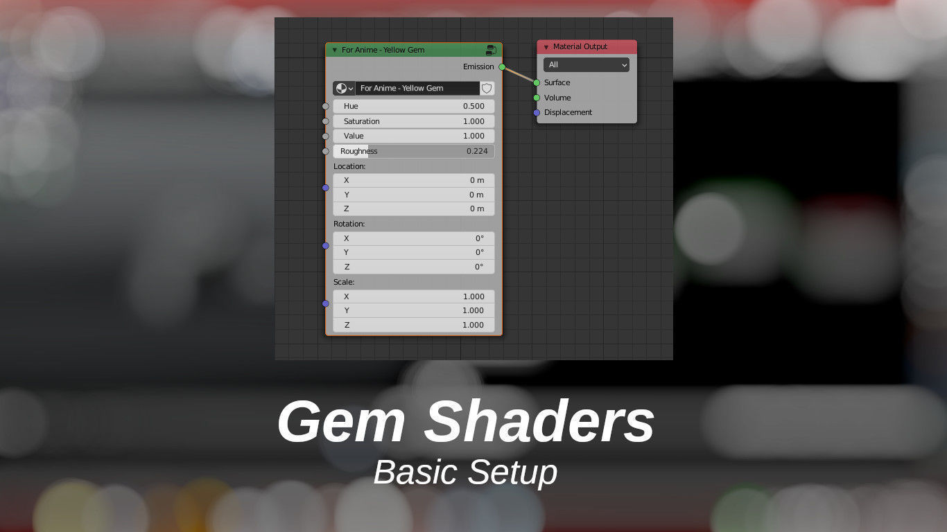 For Anime in Blender - Gems Shaders 3D model_2