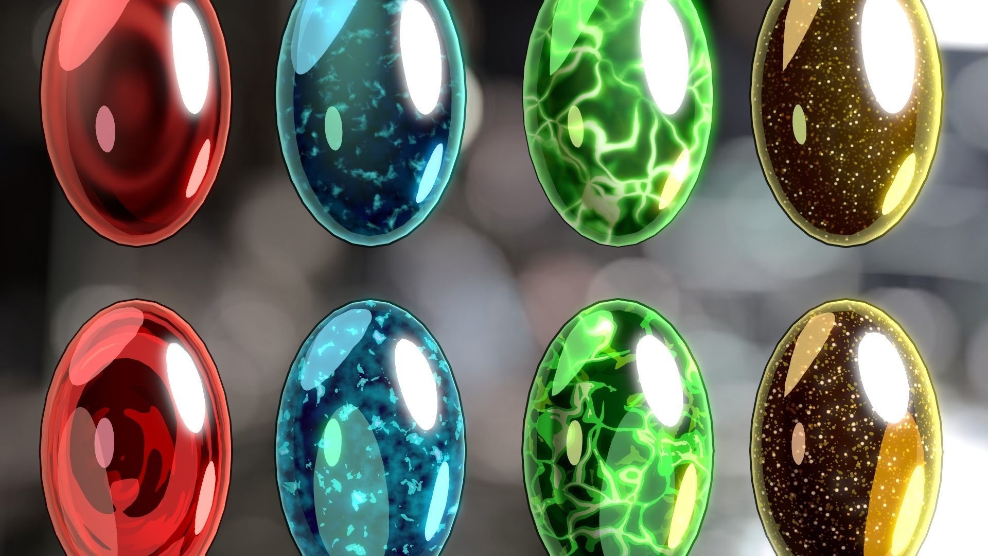 For Anime in Blender - Gems Shaders 3D model_17