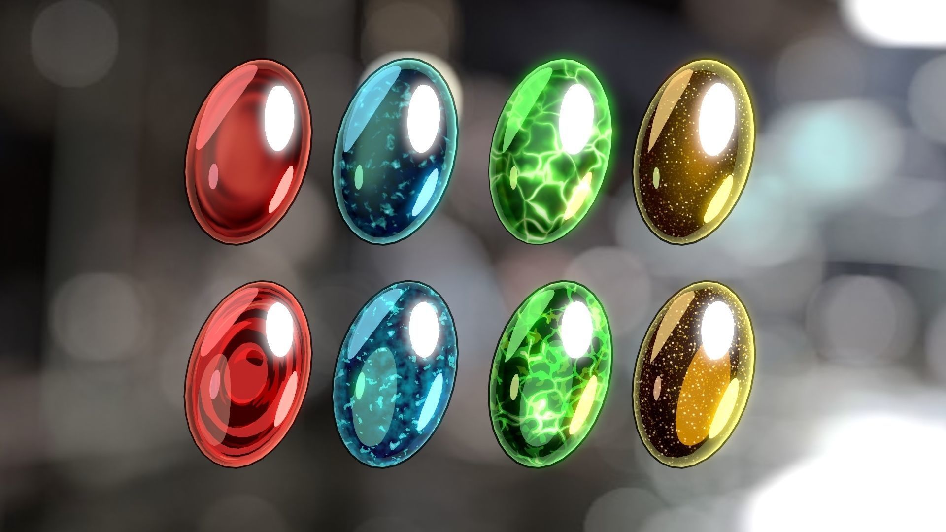 For Anime in Blender - Gems Shaders 3D model_6