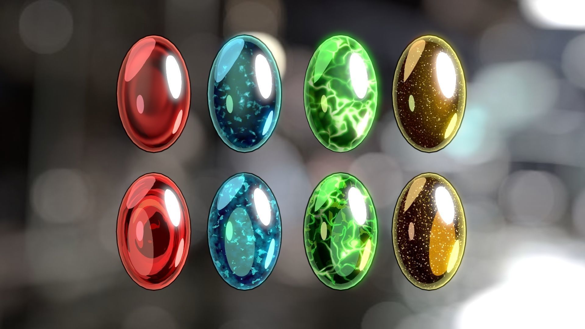 For Anime in Blender - Gems Shaders 3D model_3