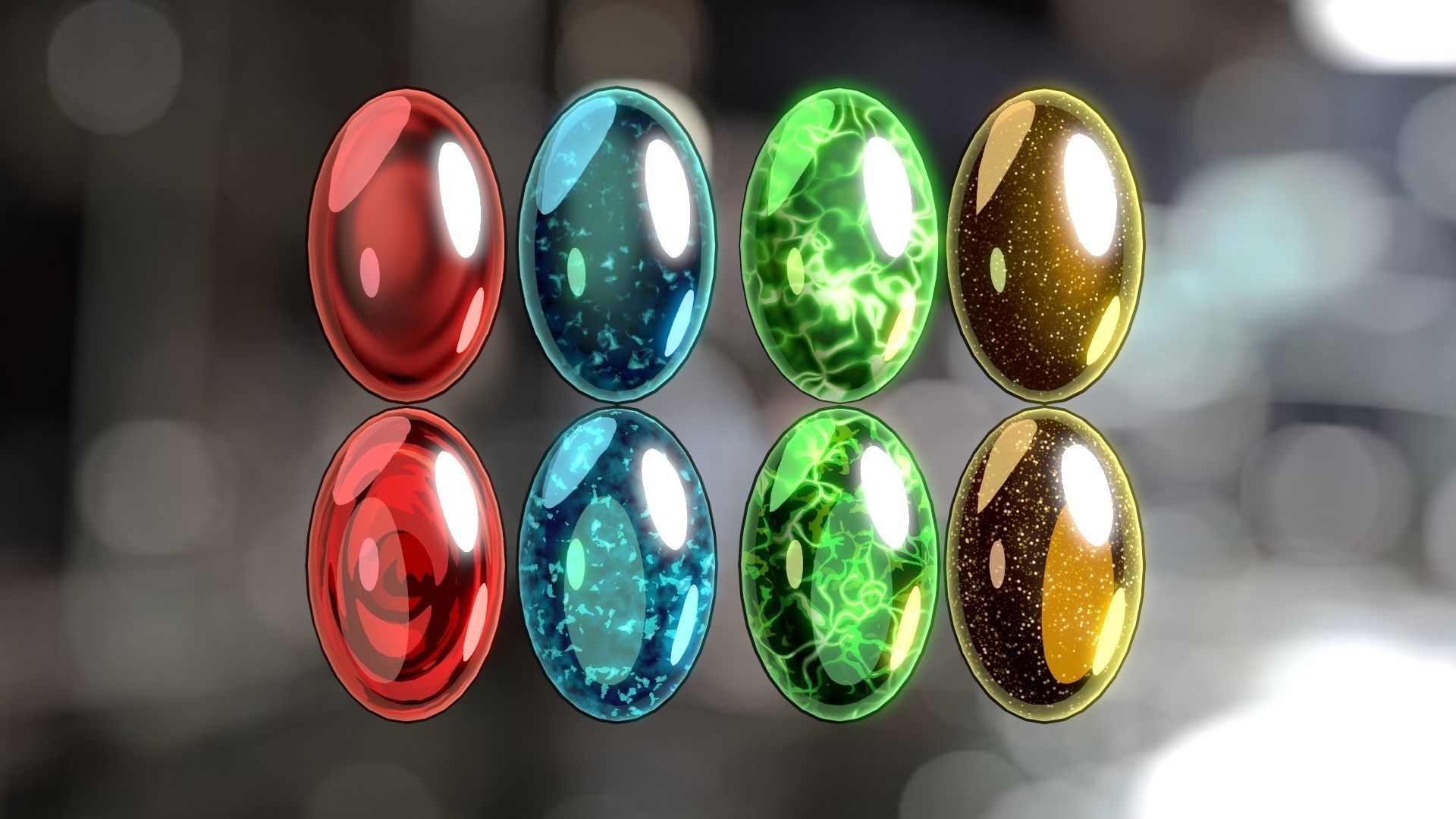 For Anime in Blender - Gems Shaders 3D model_24